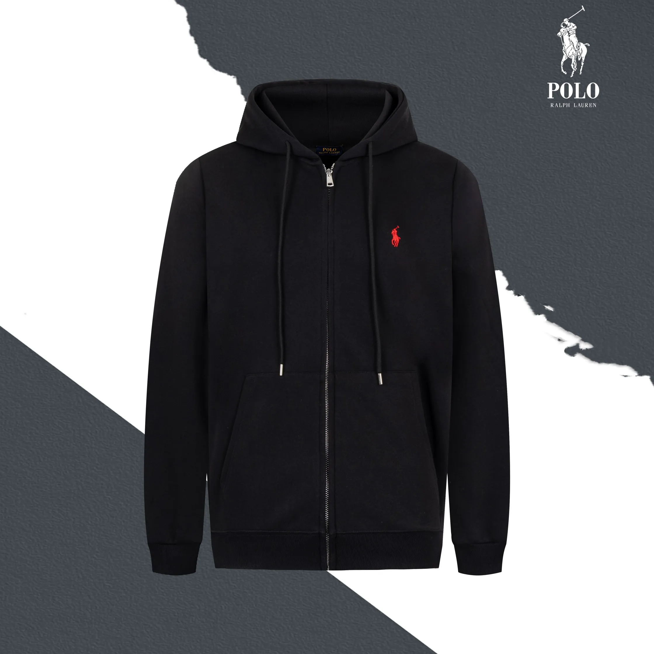 P270 model number SL322 Rah Lauren raff pony small label embroidered zipper hooded jacket. The fabric is made of 420 air layer high weight double-ply double yarn knitted fabric. Same style for couples. Complete package with three labels. Distinguish the market currency. Compare at will. Oversize loose version. Can be worn up to 200. Fit below loose. Original matching accessories 1:1. Main mark process. Very high-end. Color: black, navy. Size: S-XL.